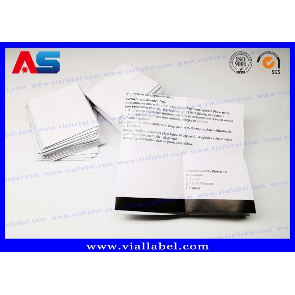 Test 250mg Paper Insert Printing , Leaflet Printing Carton Medicine Box Instruction