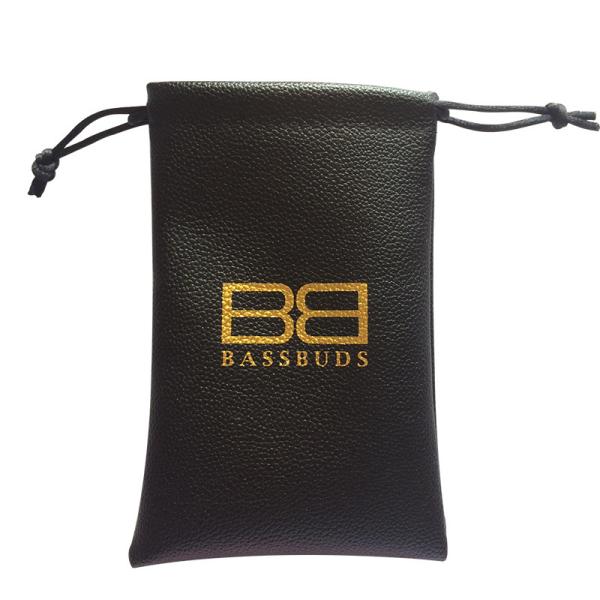 PU Gold-Stamped Leather Bag, High-Grade PU Spring-Type Automatic Storage Bag, Drawstring Cloth Bag, Coin And Key Storage Leather Bag, Headband-Style