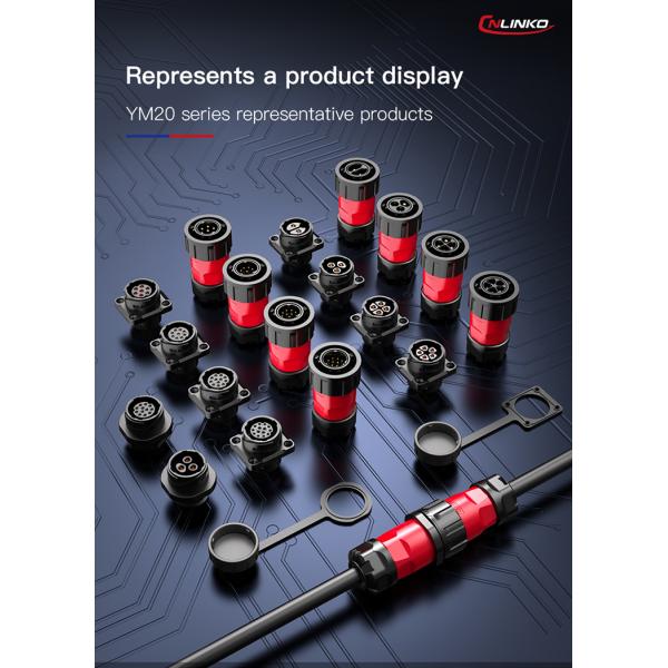 CNLINKO 4 Pin Industry Socket 110 Volt Electrical Plugs and Sockets Waterproof for Light Cable Plug Connector