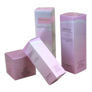 China Custom Luxury Moisturizer Packaging Boxes With Silver Foil Logo Printing Factory wholesale