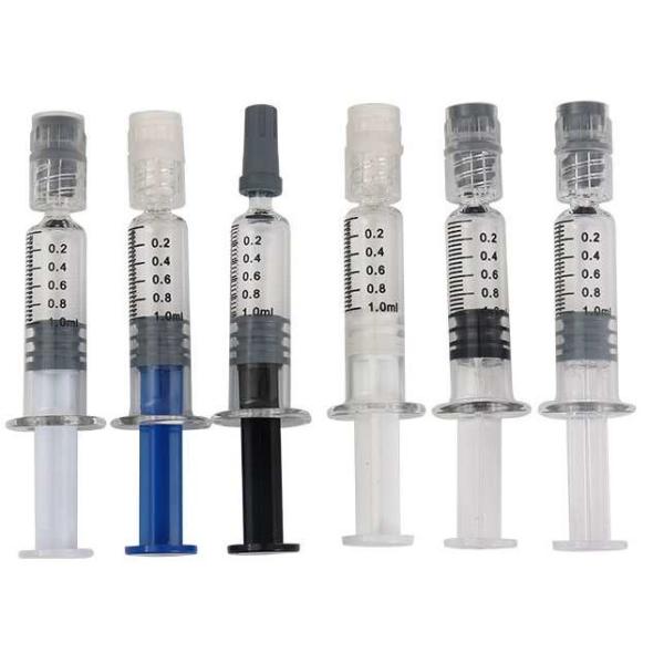 Luer Lock Glass Syringes with Metal or Plastic Plunger Essential Oil Syringe 0.5ml 1ml 2.25ml 3ml 5ml