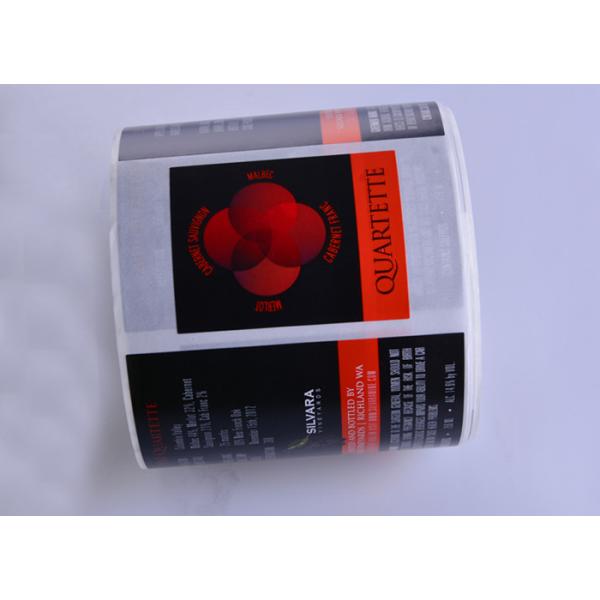 Custom cmyk glossy varnishing spot UV wine bottle packaging sheet roll labels printing