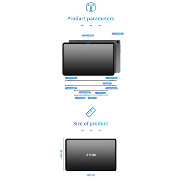 11 Inch 3C Electronics TDDl Fully Fits The 2K Screen Tablet Computer