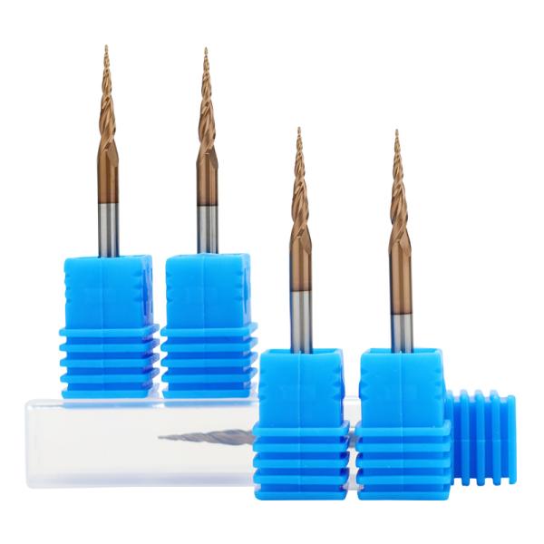 Ball Nose Wood Carving Drill Bits 2 4 Flutes Wood Milling Double Flute Taper