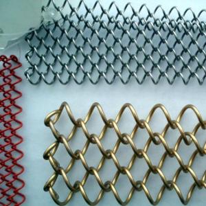 China Diamond Chain Link Aluminum 2.0mm Decorative Wire Mesh wholesale