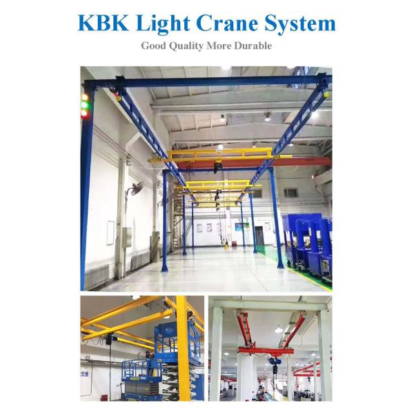 Rigid KBK Light Free Standing Bridge Crane 50KN 3000KN Rated Lifting Moment