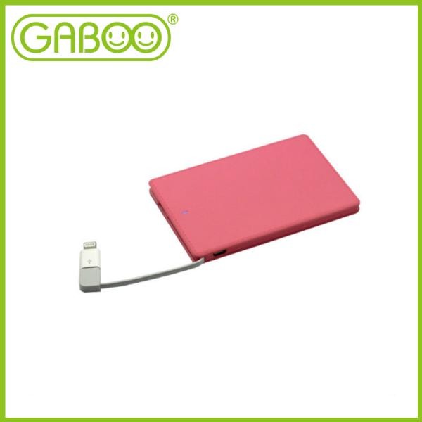 HG-1603 Leather power bank with lightning connector & micro usb cable
