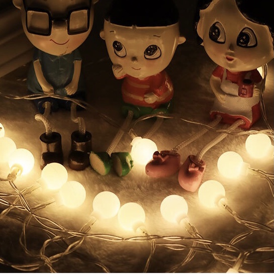 50/100 Leds Globe Ball String Lights Dimmable IP65 Fairy String Lights 8 Modes with Remote 50 LEDs Bubble Ball Fairy Lights