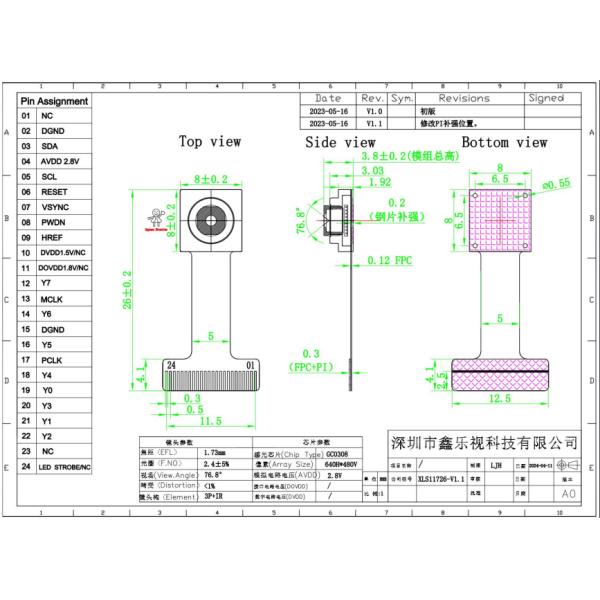 1/6.5-Inch VGA CMOS Image Sensor with Motion Detection and Barcode Identification details