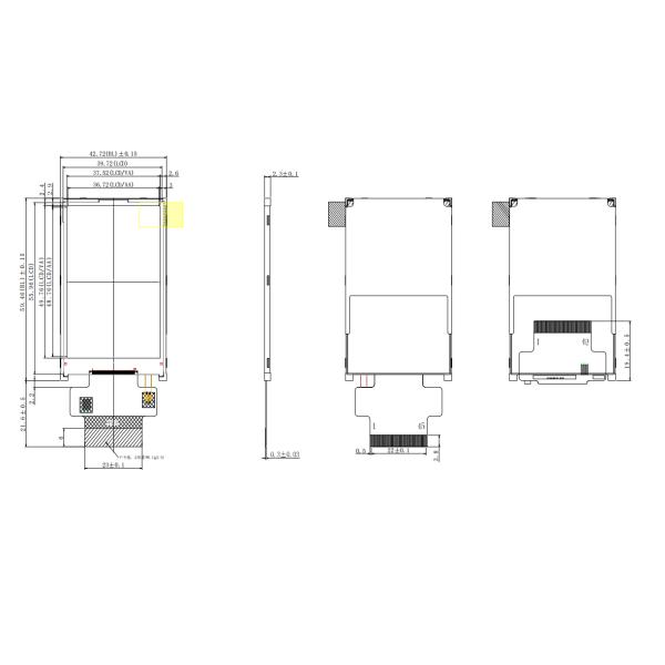 2.4 inch 240x320 IPS TFT LCD Module High Brightness 1000cd/m2 with SPI/ MCU/RGB Interface