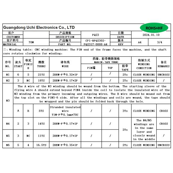 BPQ2302 PQ23 Vertical 4 2 2 PIN Main Power Transformer Key to Power Distribution