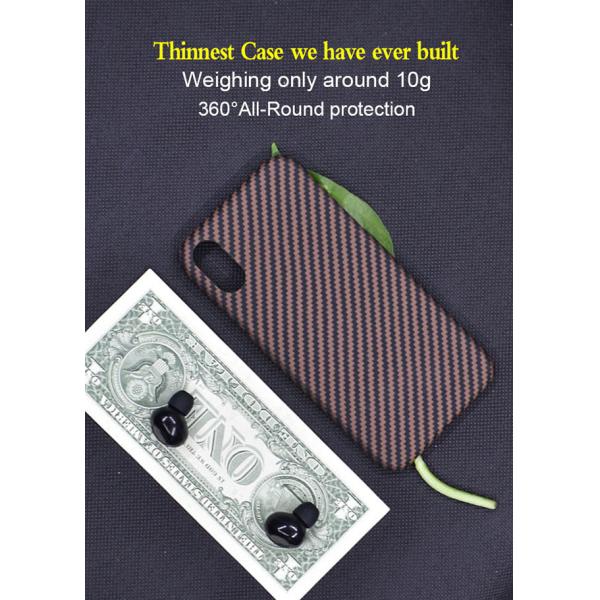 Ultra Thin Matte Style Real Aramid Fiber Phone Case For iPhone X