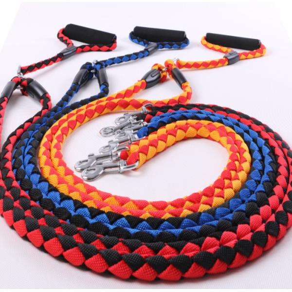 Double Heavy Duty Retractable Dog Leash For 2 Dogs Nylon Tape