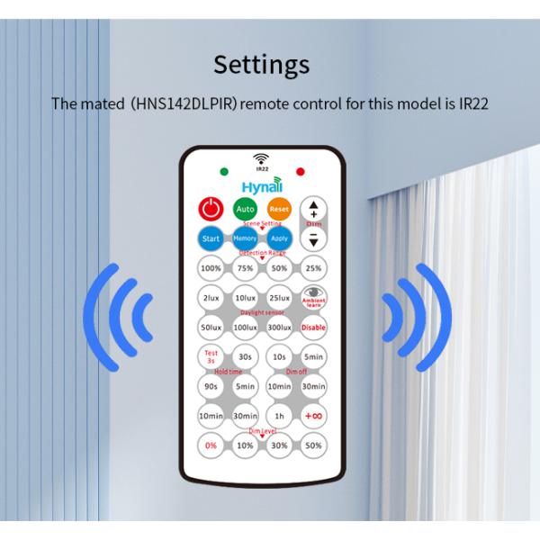 Zhaga Book20 Based PIR Motion Sensor, tri-level dimming, DALI-2 Output, D4i compliant, Self-Contained "Application Controller", Enhanced Highbay Range