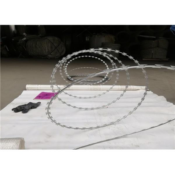 China Single Twist Bto22 Concertina Razor Wire Corss Barbed 2.5mm wholesale