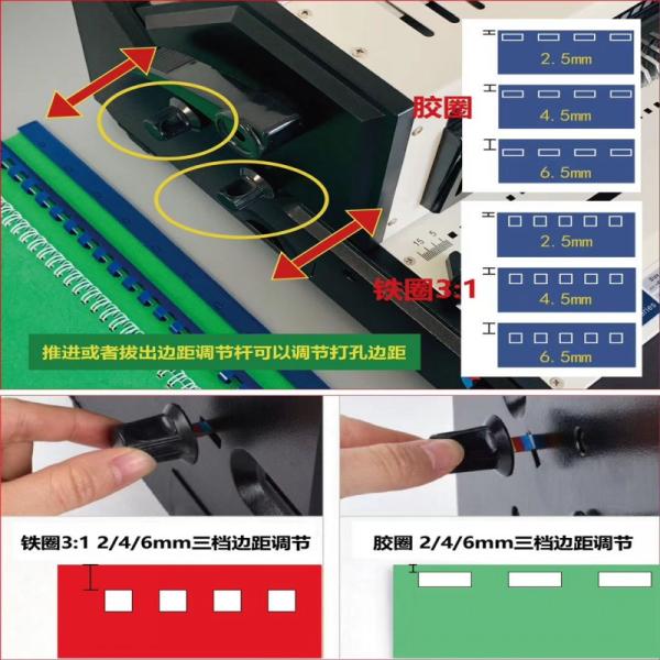 Multi Functional Desktop Wire Comb Press Strip Punching Binding Machine