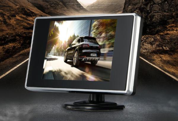 Quality Wide Voltage 9-35V 3.5 Inch Screen 350cd/m2 Mini Car TFT LCD Monitor for sale