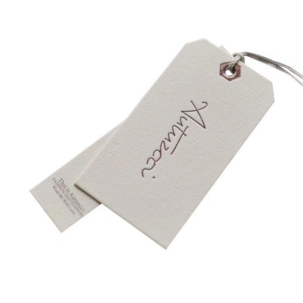 Nordic Style Paper Hang Tags Marble Gilded Coated Pape Printing Clothing Store
