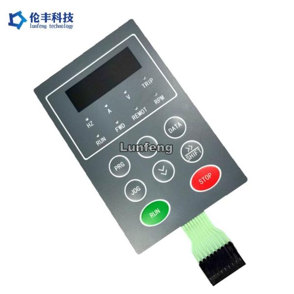 LED Tactile Membrane Switch Keypad , Black LCD Window Metal Dome Tactile Switch