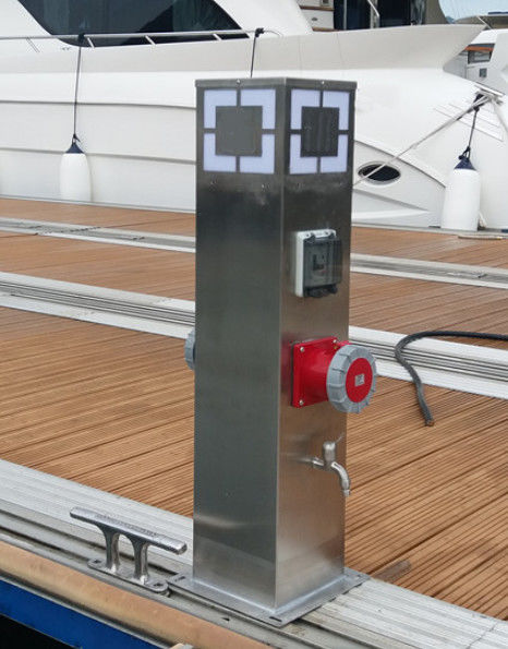 Power Box Marine Boat Accessory Pontoon Floating Marine Dock Pedestal
