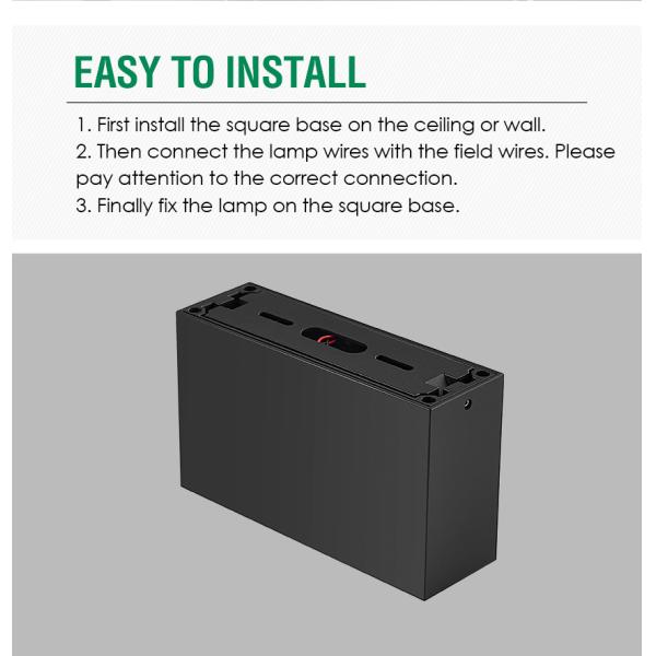 Deep Anti-glare Ceiling Line Lights IP65 Waterproof Aluminum Housing Up Down Wall Light Surface Mounted Decoration Wall Lamp