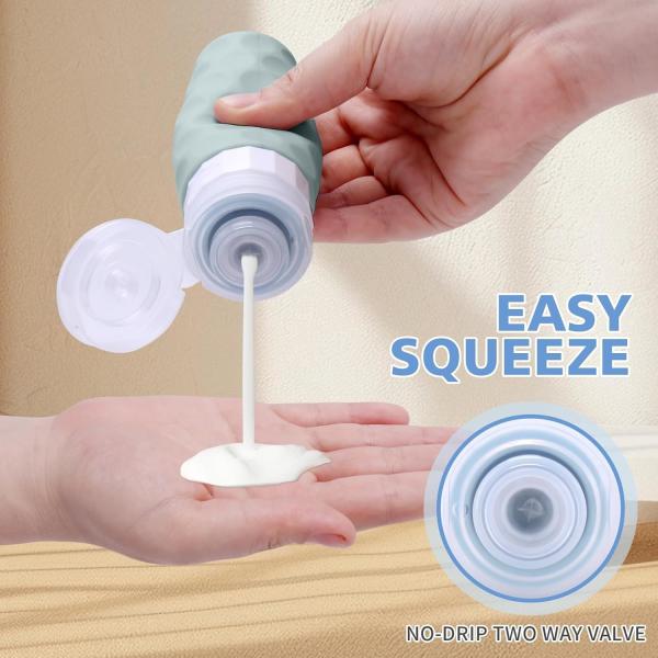 Toiletries Leak Proof Silicone Travel Bottles 100ml Reusable