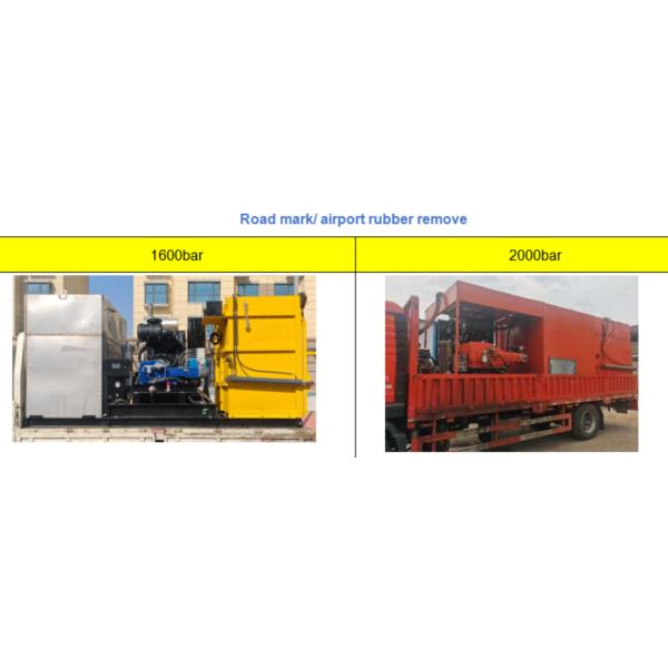32L/min Road Marking Removal Machine 1600bar 2000bar High Pressure Water Jetting System