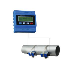 China Clamp Module Ultrasonic Water Flow Meter 4 Keyboards Operation wholesale