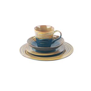 Buy cheap Reactive Color Stoneware Dinnerware Sets With Dishwasher And Microwave Safe from wholesalers