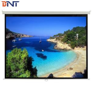 China Manual Projector Screen With White Color Cold Rolled Steel Case wholesale