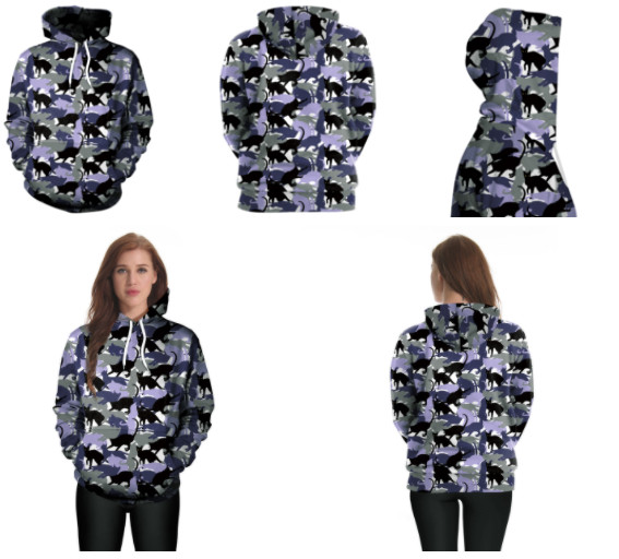 Oversized Printed Womens Camo Tracksuit
