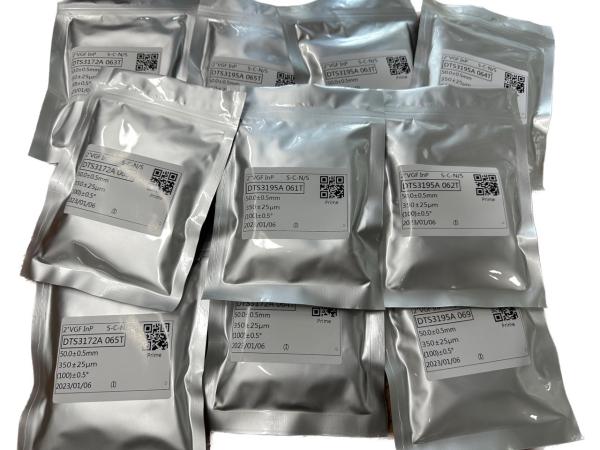 Quality Single Crystal InP Indium Phosphide Wafers 350 - 650um Thickness for sale