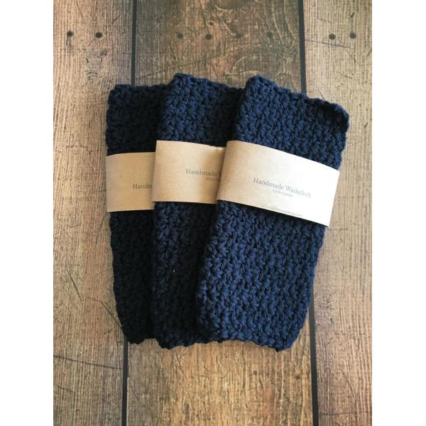 Y-F Grey Cotton Washcloth Crochet Natural Cotton Wash Cloth Face Cloth Dish Cloth Cotton Towel Gift for Mom