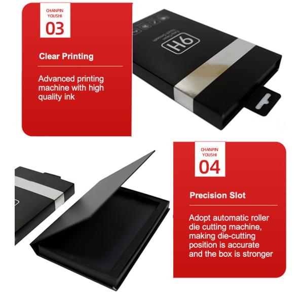 Pantone Paper Cardboard Screen Protector Packaging For Electronic Products