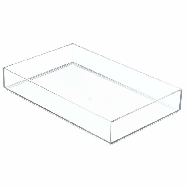 Stackable Acrylic Organiser Tray 8"X12"X2" Vanity Bathroom Storage