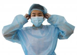China Tie-Back Disposable Gowns Ppe Long Sleeve MDR CAT I Disposable Gown For Hospital wholesale