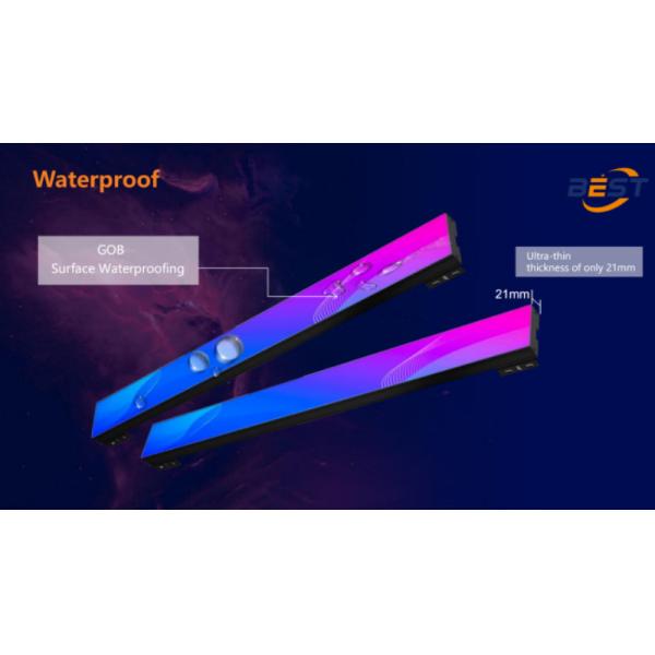 Waterproof GOB Ultra-Thin Shelf LED Display 21mm Thickness P1.2-P1.8 Pixel Pitch 500CD Brightness
