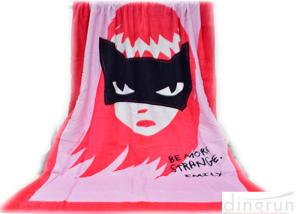 China 100*180cm Large Reactive Custom Printed Beach Towels With Pocket wholesale