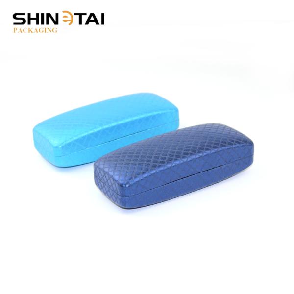 Manufacture PU Leather Sunglass Case Optical Metal Hard Case Spectacle Iron Case