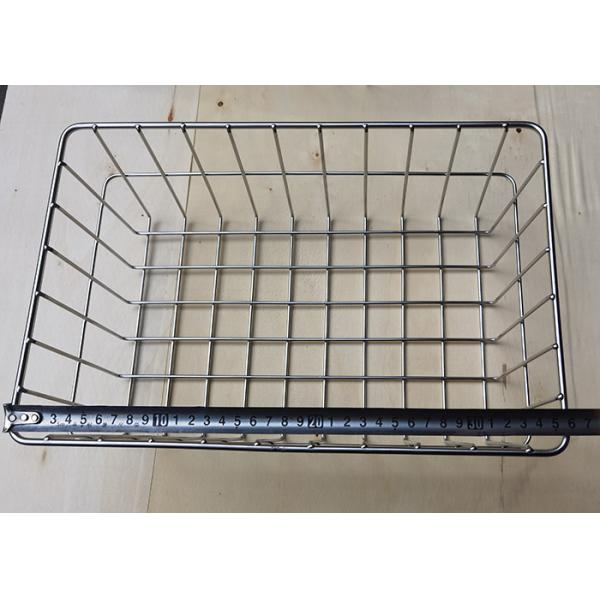 Stacking Stainless Steel 316 Rectangular Wire Mesh Basket Food Grade Customized Size Bread