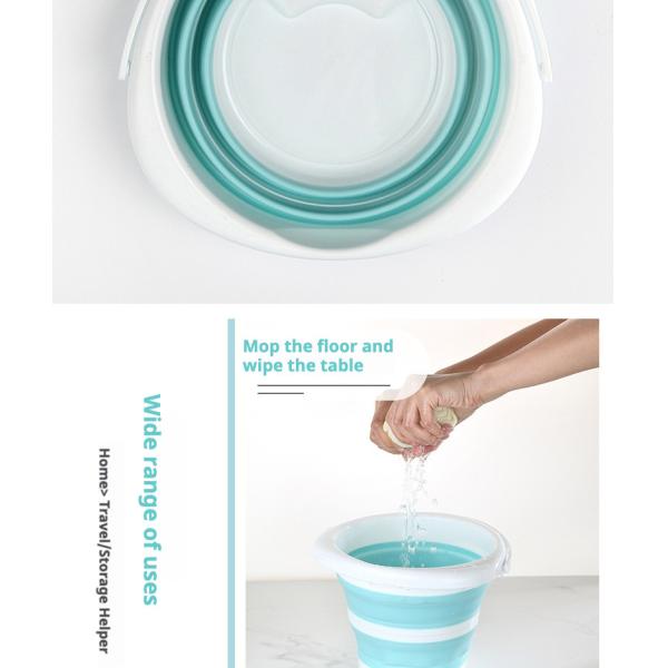 Collapsible 10L Foldable Plastic Bucket Space-Saving Design for Camping Car Wash Outdoor Adventures