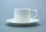 SGS White Stackable Ceramic Mug Cup With Handle