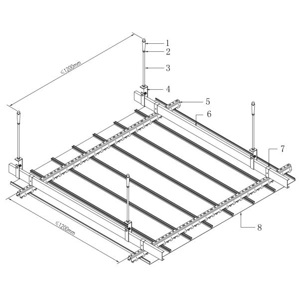 300x300mm Punching Gusset Plate Metal Ceiling Tiles For Office Building