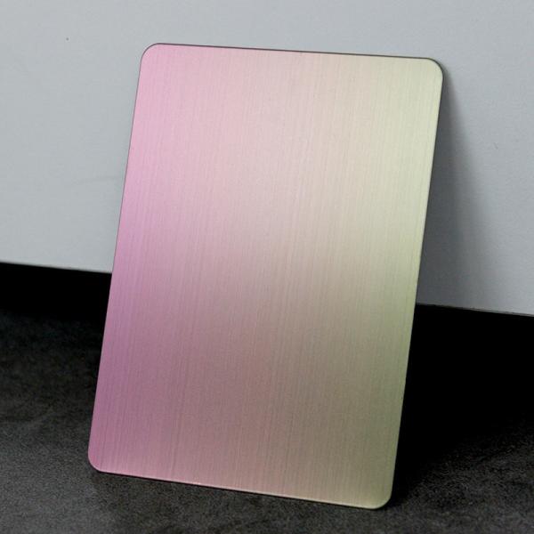 ASTM 304 316 Decorative Metal Sheets Hairline #4 Finish PVD Color 4x8 Brushed Stainless Steel Sheet