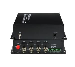 China 1080p 4 Channel 3G-SDI Fiber Converter with 485+1Channel Forward Audio Single Mode FC BNC wholesale