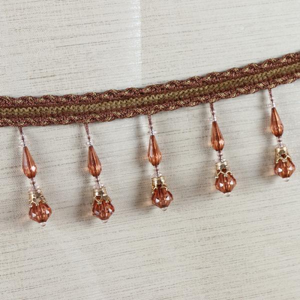 Handmade fashionable chain beads lace tassels fringes for curtain/sofa/pillow decoration