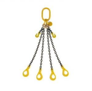 China High Capacity G80 Double Leg Lifting Sling Chain with 48kN Test Load and Black Finish wholesale