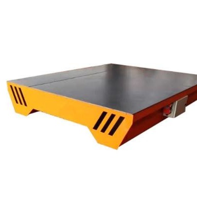 Material Transporting Heavy Duty Transfer Cart 50 Ton Rail Guided With Frequency Converter