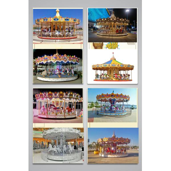 Electric City Park Carousel Fair Carousel Ride For Kids 1 Year Warranty