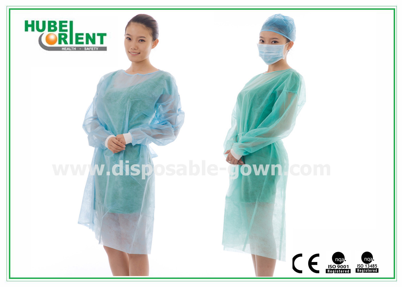 China Polypropylene Disposable Isolation Gowns With Elastic Wrist wholesale